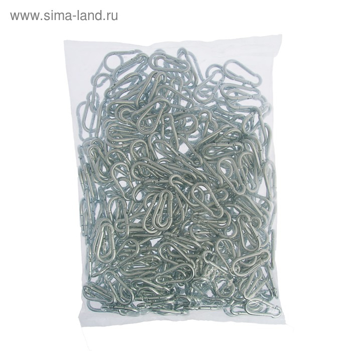 Карабин пожарный DIN 5299С, 5х50 мм, цинк, в упаковке 1200 шт.