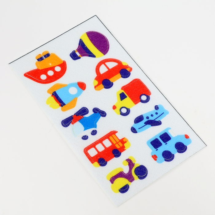 Наклейки из фетра &laquo;Транспорт&raquo;, 11 х 18,5 см, 10 шт