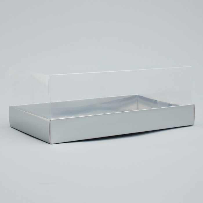 Коробка кондитерская &laquo;Серебристая&raquo;, 22 х 8 х 13.5 см