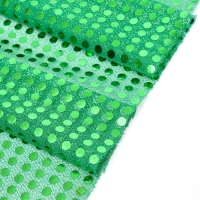 Отрез для рукоделия, сетка с пайетками, цвет зелёный, 47,5 &times; 50 см