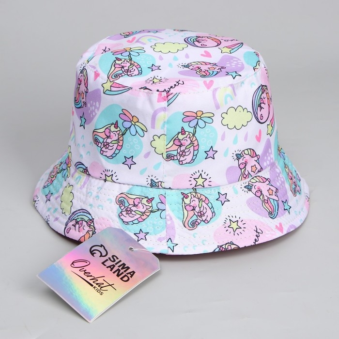 Панама детская для девочки &laquo;Единорожки&raquo;, 52-54