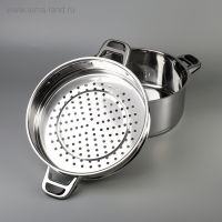 Мантоварка &laquo;Алтын&raquo;, 16,2 л, d=26 см, 3 секции, капсульное дно, стеклянная крышка, индукция