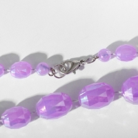 Бусы &laquo;Классика&raquo; овалы на увеличение, цвет радужно-фиолетовый, 45 см