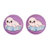 Мемо-игра: развивающие наклейки - присоски многоразовые для игры в ванной &laquo;Забавные животные&raquo;, найди пару, 6 пар, 12 стикеров EVA, Крошка Я