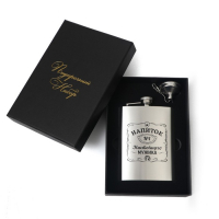 Фляжка для алкоголя и воды, 240 мл, "Напиток настоящего мужика", нержавеющая сталь, 8 oz