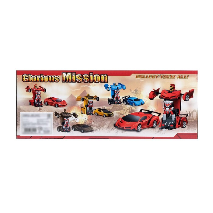 Робот радиоуправляемый &laquo;Ламбо&raquo;, трансформируется с пульта, масштаб 1:18, цвет красный