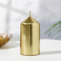 Набор свечей "Столбик", 4 штуки, золотой 7х3,8см Набор свечей "Столбик", 4 штуки, золотой 7х3,8см