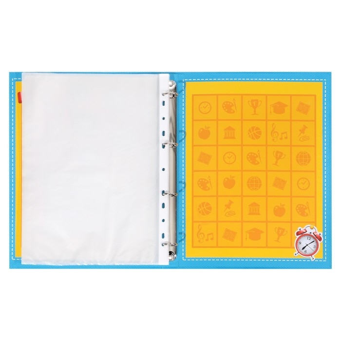 Папка школьная на кольцах &laquo;Портфолио ученика начальной школы&raquo;, 10 листов-разделителей, 24,5 х 32 см.