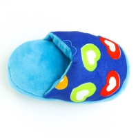 Игрушка для собак &laquo;Тапок&raquo;, 15 см, синяя с сердечками