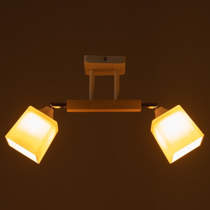 Люстра потолочная Тоскана 2хE27 40Вт Белый, дерево Люстра потолочная Тоскана 2хE27 40Вт Белый, дерево