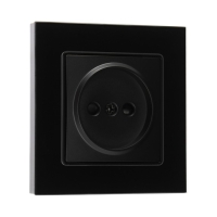 Розетка одноместная TOT Glossy Glass, 10 А, скрытая, без з/к, стекло, черная Розетка одноместная TOT Glossy Glass, 10 А, скрытая, без з/к, стекло, черная