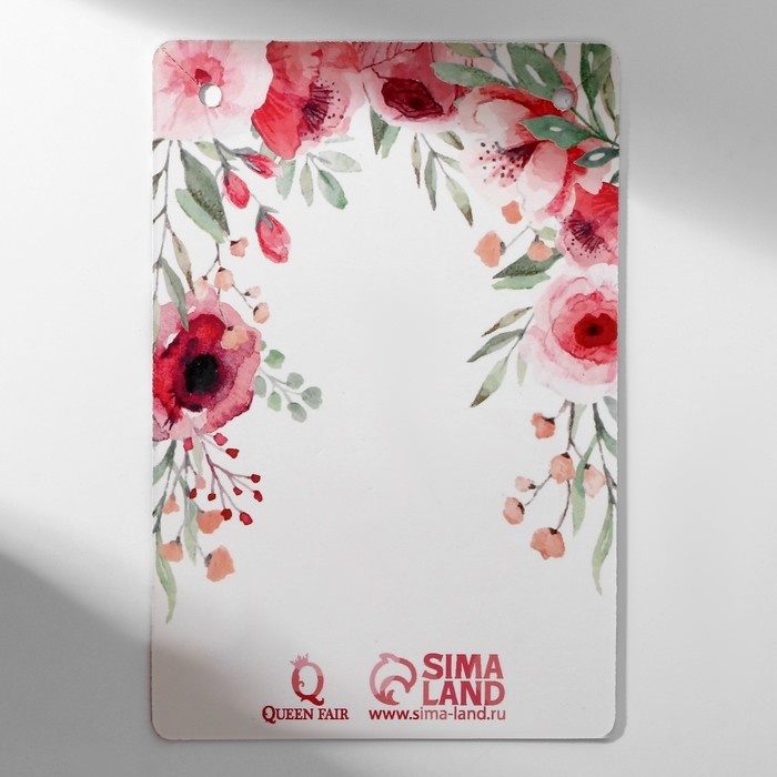 Кулон &laquo;Прелесть&raquo; роза, цветной красно-белый в золоте, 40 см