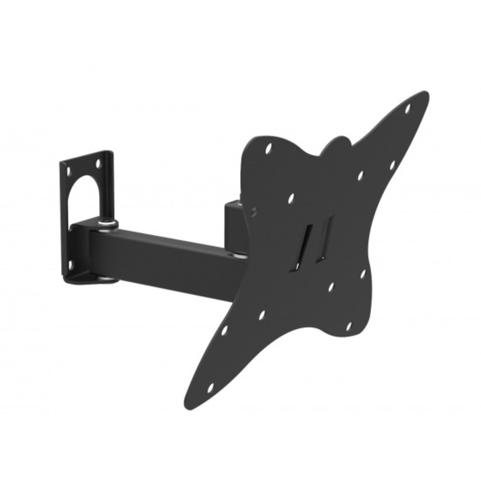 Кронштейн LE'STER LST-201.04, для ТВ, наклонно-поворотный,10-55",95-236  мм от стены,черный