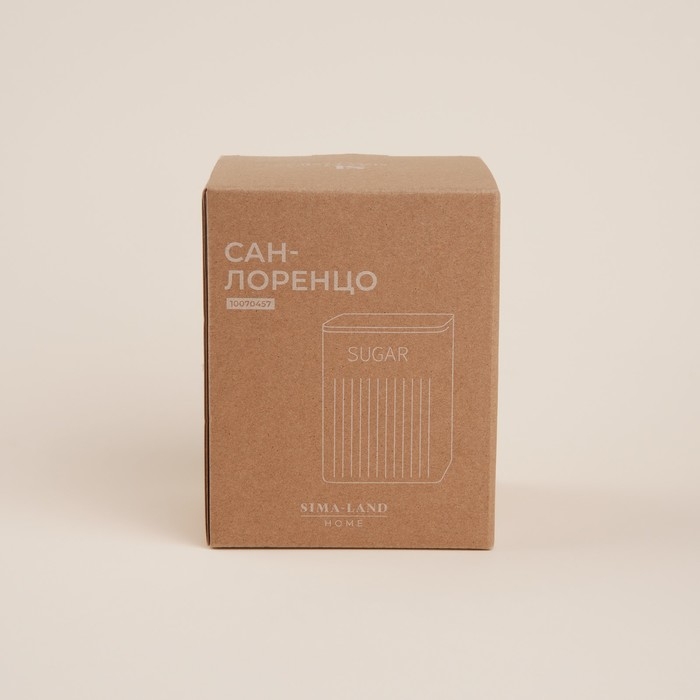 Банка для сахара &laquo;Сан-Лоренцо&raquo;, 10&times;13 см, цвет розовый, с бамбуковой крышкой