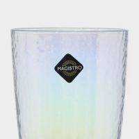 Бокал для шампаского стеклянный Magistro &laquo;Жемчуг&raquo;, 270 мл, 7&times;26 см, цвет перламутровый