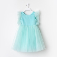 Платье для девочки с крылышками KAFTAN, размер 34 (122-128 см), цвет бирюзово-голубой Платье для девочки с крылышками KAFTAN, размер 34 (122-128 см), цвет бирюзово-голубой