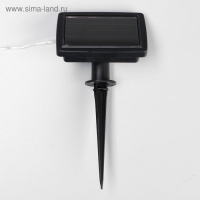 LED шнур &laquo;Эра&raquo; 5 м , прозрачная нить, свечение мульти, 1 режим, солнечная батарея