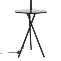 Торшер "Патрисиа" 1х15Вт Е27 со столиком черный/коричневый 40х40х157см Торшер "Патрисиа" 1х15Вт Е27 со столиком черный/коричневый 40х40х157см