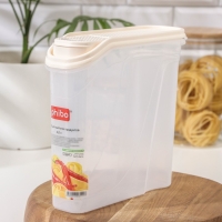 Ёмкость для сыпучих продуктов, 2 л, пластик, прозрачная, крышка МИКС