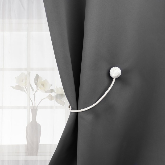 Подхват для штор &laquo;Шарики&raquo;, d = 3 см, 40 см, цвет молочный