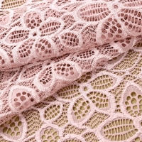 Кружевная эластичная ткань, 180 мм &times; 2,7 &plusmn; 0,5 м, цвет пудровый