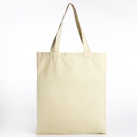 Шопер текстильный с вышивкой Smile , 40х35 см, бежевый цвет