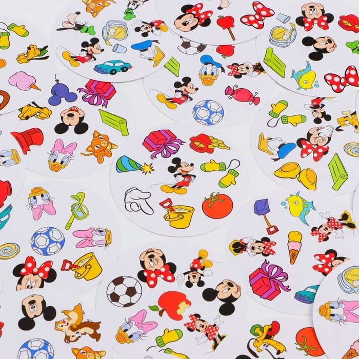 Карточная игра на скорость и реакцию &laquo;Дуббль&raquo;, 55 карт, 5+, Микки Маус и его друзья