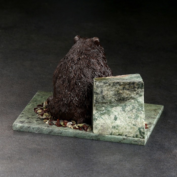 Сувенир "Топтыгин", 10х15х10 см, змеевик, гипс