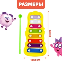 Металлофон фигурный &laquo;Смешарики&raquo;, цвета МИКС