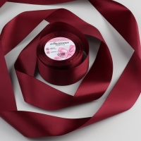 Лента атласная, 50 мм &times; 23 &plusmn; 1 м, цвет бургунди