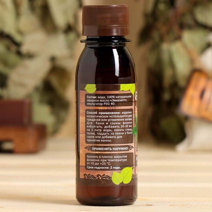 Ароматизатор для бани и ванны &laquo;Эвкалипт&raquo;, натуральный,  100 мл, "Банная Забава"