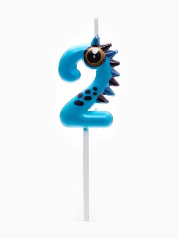 Свеча для торта цифра 2 &laquo;Зверюшка&raquo;, 5 см