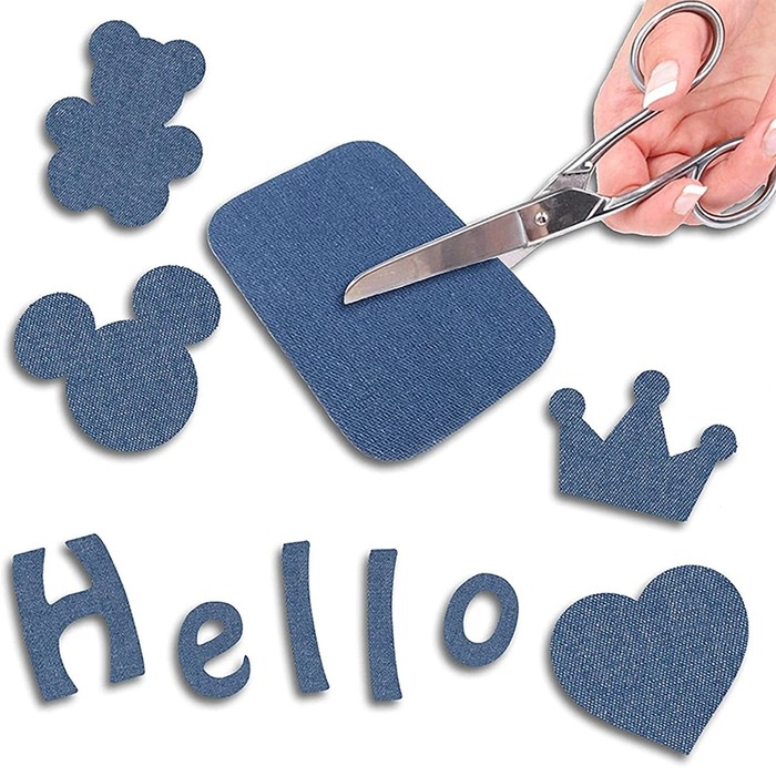 Набор заплаток для одежды &laquo;Синий спектр&raquo;, квадратные, клеевые, 4,3 &times; 4,3 см, 5 шт