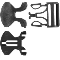 Застежка-пряжка односторонняя Triden, черный