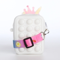 Сумка детская для девочки на молнии &laquo;Выбражулька&raquo;, pop it, цвет белый