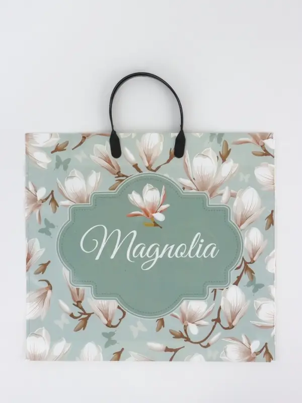 Пакет "Магнолия", полиэтиленовый с пластиковой ручкой, 38 х 34 + 3 см, 90 мкм