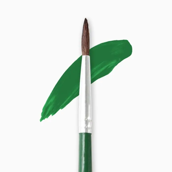 Кисть для рисования из волоса пони круглая №2 (диаметр обоймы 2 мм; длина ворса 11 мм)