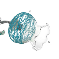 Люстра "Вернали" 3 лампы 40W E27 основание хром 47х47х28 см
