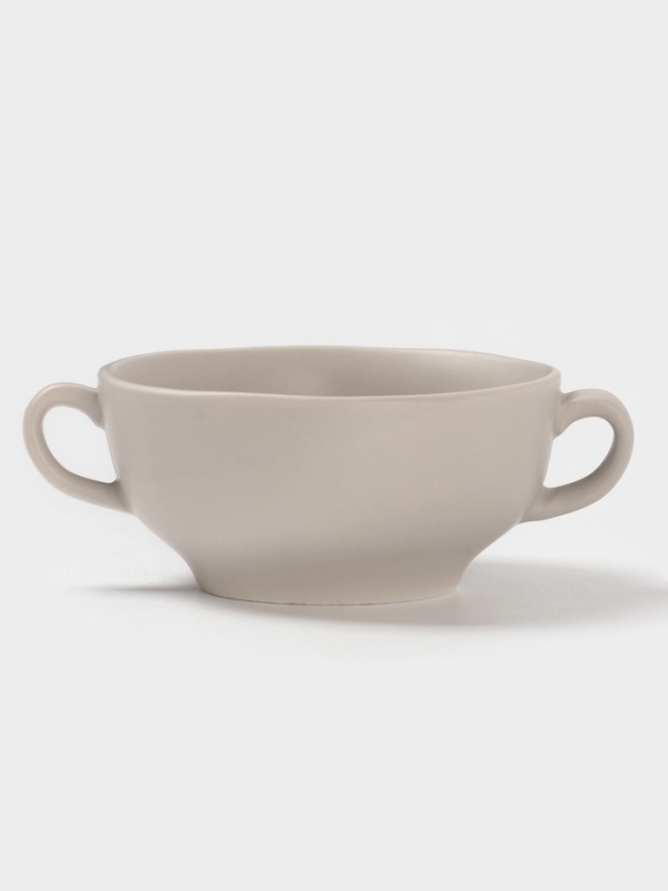 Бульонница Magistro "Potter" 255мл 15х2 цвет светло-серый с блюдцем