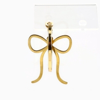 Серьги - кольца с подвесом бантом &laquo;Limited edition&raquo;, 3 см