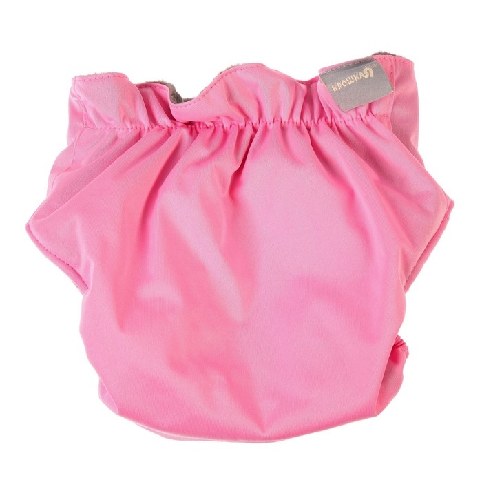 Многоразовый подгузник, угольно-бамбуковая ткань, 3-15 кг, цвет розовый, Крошка Я