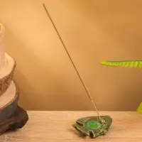 Подставка под благовония "Экзотическая рыбка" керамика, цв. зелёный, 6х5х1 см