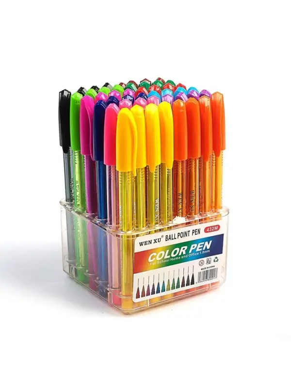 Ручка шариковая, 1.0 мм, корпус тонированный в цвет стержня, МИКС