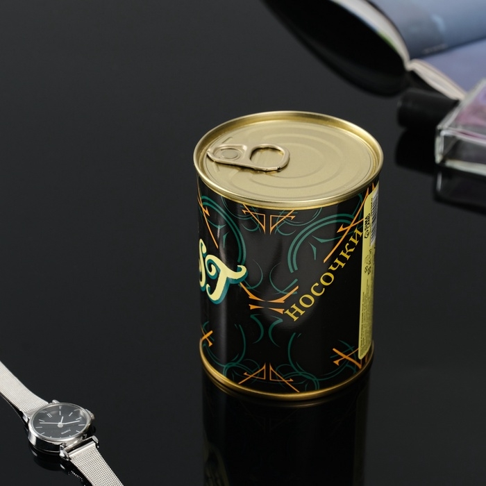 Подарочные носки в банке &laquo;Счастливые носочки&raquo;, (внутри носки женские, цвет белый)