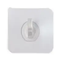 Крючок с клейкой поверхностью ТУНДРА, прозрачный, набор 4 шт.