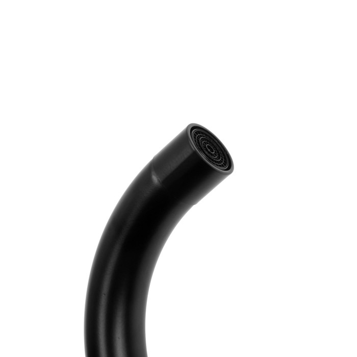 Смеситель для раковины ZEIN Z15F, корот излив, кран-букса 1/2", нержавеющая сталь, черный