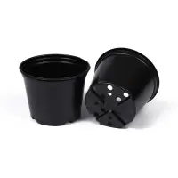 Горшок для рассады, 1 л, d = 13 см, h = 10,5 см, чёрный, Greengo