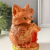 Шкатулка для украшений с крышкой &laquo;Лисичка Теремок&raquo;, 15&times;10 см, гипс, рыжий