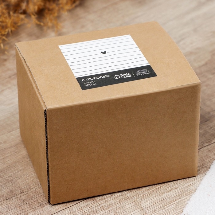 Кружка керамическая &laquo;С любовью&raquo;, 400 мл, цвет белый