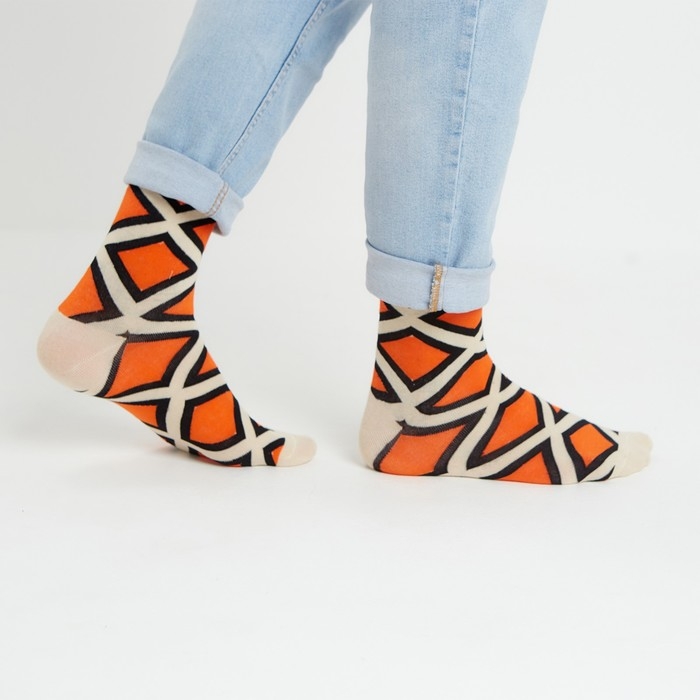 Носки MINAKU &laquo;Ромбы&raquo;, размер 36-41 (23-27 см)